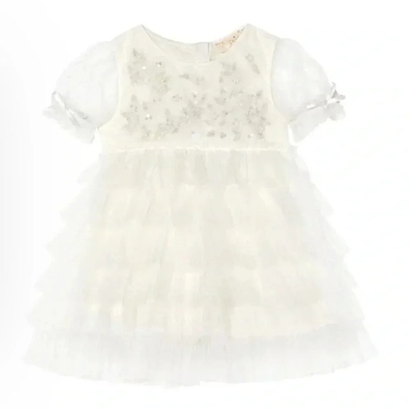 tutu du mondewhite dress size 6-12 months nwt